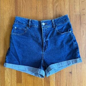 Twik Organic Cotton Cuffed Denim Shorts – Size 29 – High Rise